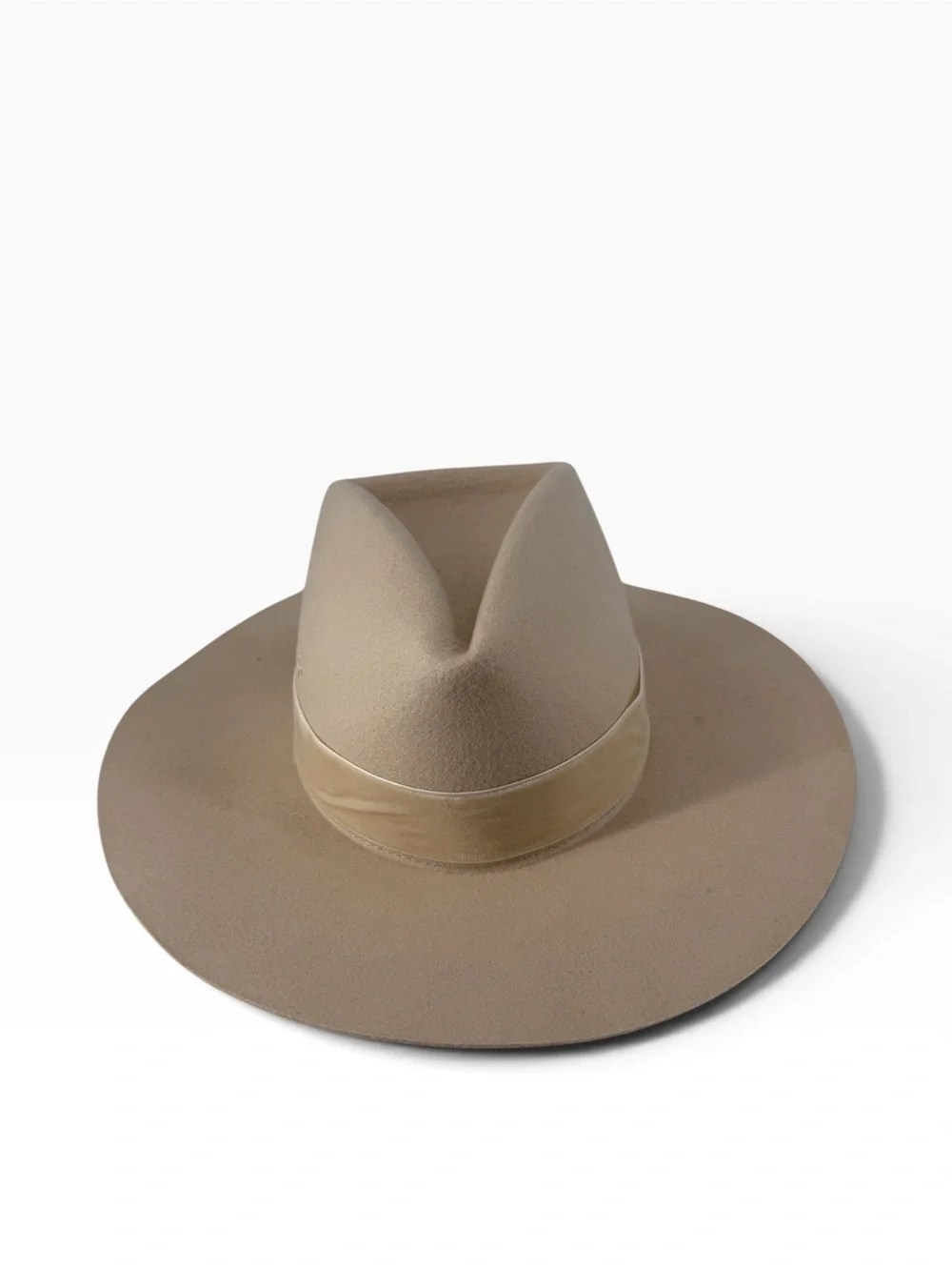 NEW Lack of Color Beige Australian Wool Fedora Hat Medium Wide Brim Boho Western